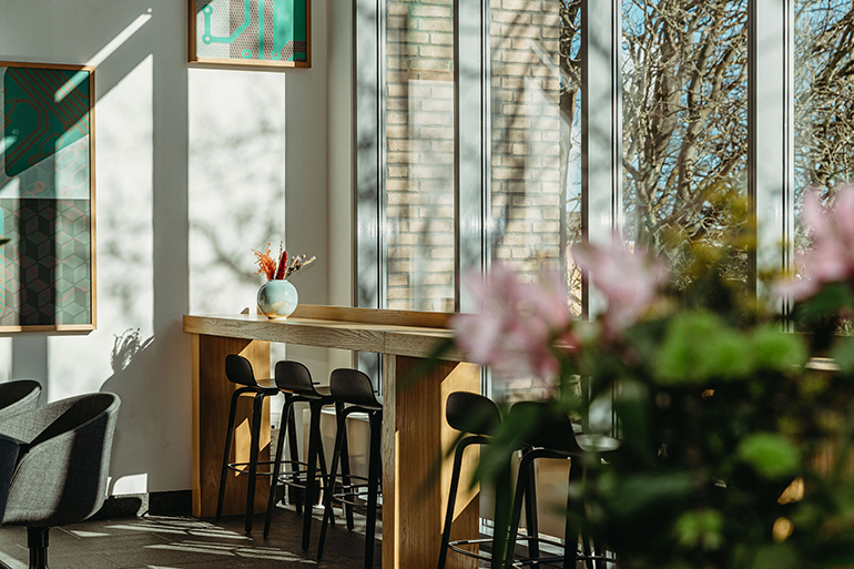 Desk with monitor, computer and codeing